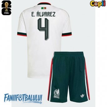 Mexic Edson Alvarez #4 Echipament de Fotbal Replică Mondial 2026 Copii Deplasare (+ Șorturi)